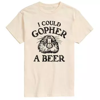 Мужская футболка I Could Gopher A Beer Licensed Character