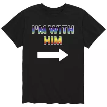 Мужская футболка I’m With Him Pride Licensed Character