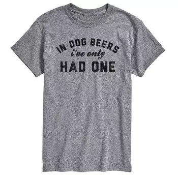 Мужская футболка In Dog Beers У меня была только одна футболка с рисунком Licensed Character, серый