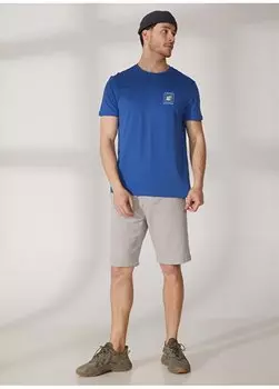 Мужская футболка индиго с круглым вырезом и принтом E-EDDART Aeropostale, индиго