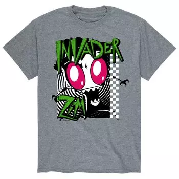 Мужская футболка Invader Zim в клетку Licensed Character