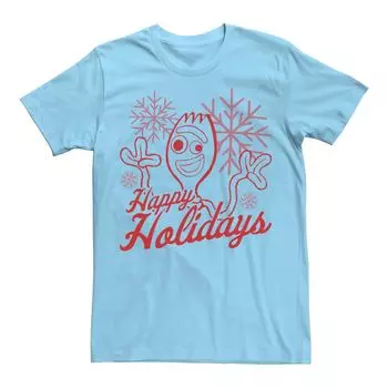 Мужская футболка «История игрушек» Disney/Pixar Christmas Forky Happy Holidays Licensed Character