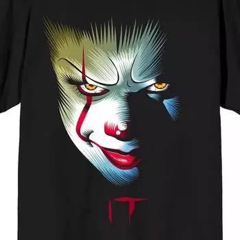 Мужская футболка It 2017 Pennywise Clown Face Licensed Character