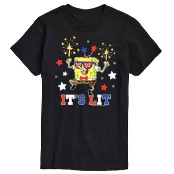 Мужская футболка It's Lit с Губкой Бобом Квадратные Штаны Licensed Character