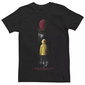 Мужская футболка IT You'll Float Too с портретом Licensed Character