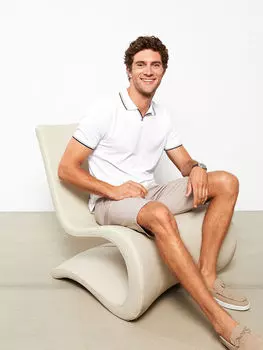 Мужская футболка из чесаного хлопка с коротким рукавом и воротником-поло LCWAIKIKI Classic