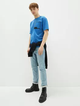 Мужская футболка из чесаного хлопка с круглым вырезом и короткими рукавами LCW Casual