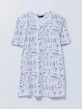 Мужская футболка из чесаного хлопка с круглым вырезом и короткими рукавами с принтом Bugs Bunny LCW Casual