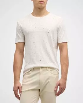 Мужская футболка из джерси с брызгами краски ATM Anthony Thomas Melillo, цвет Chalk Multi