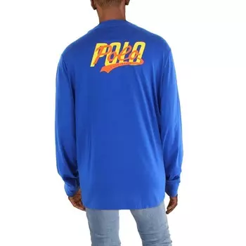 Мужская футболка из джерси с логотипом Polo Ralph Lauren, синий