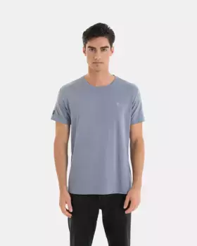 Мужская футболка из хлопка и модала серого цвета Massana, серый