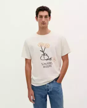 Мужская футболка из хлопка с короткими рукавами Scalpers, белый