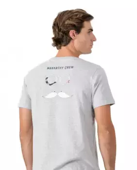 Мужская футболка из хлопка с короткими рукавами Makarthy, серый