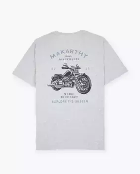 Мужская футболка из хлопка с короткими рукавами Makarthy, серый