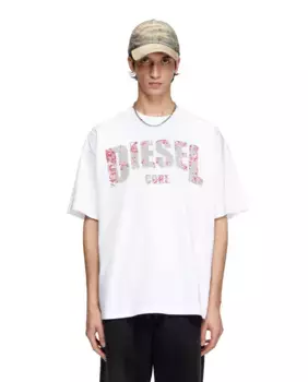 Мужская футболка из хлопка с короткими рукавами Diesel, белый