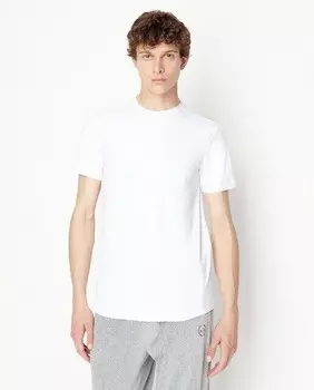 Мужская футболка из хлопка стрейч Armani Exchange, белый