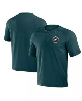 Мужская футболка из коллекции NFL x Darius Rucker от Midnight Green Philadelphia Eagles, футболка с надписью Henley реглан Fanatics, коричневый
