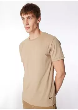 Мужская футболка из норки с круглым вырезом GU24MSS03021 Gmg Frenze, норковый