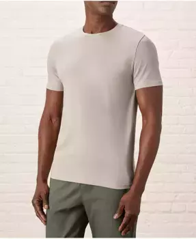 Мужская футболка из органического хлопка Luxe Stretch Jersey Slim с круглым вырезом Pact, серый