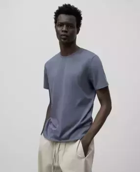 Мужская футболка из органического хлопка с круглым вырезом Adolfo Dominguez, синий