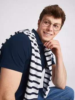 Мужская футболка из пике с короткими рукавами и воротником-поло LCW Limitless