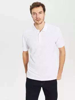 Мужская футболка из пике с короткими рукавами и вырезом поло LCWAIKIKI Classic