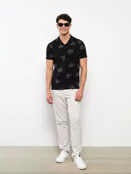 Мужская футболка из пике с рисунком поло и коротким рукавом LCW Vision