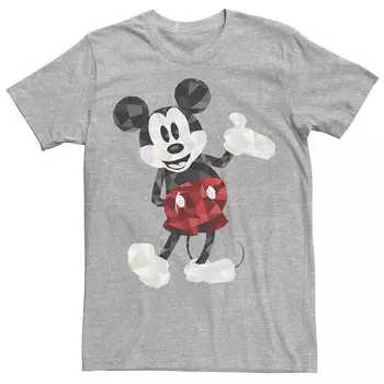 Мужская футболка из полиэстера с Микки Маусом Disney's и портретом Микки Мауса Licensed Character, цвет Athletic Heather
