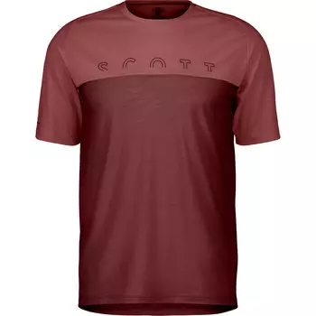 Мужская футболка из шерсти мериноса с определенным силуэтом Scott, красный