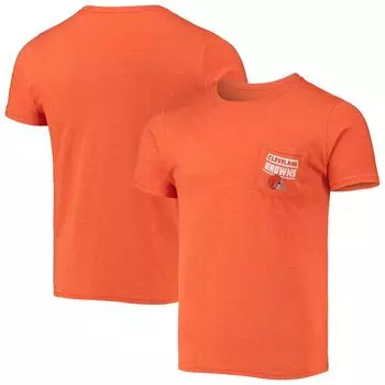 Мужская футболка из трех смесей с фирменным логотипом Heathered Orange Cleveland Browns Field Goal Fanatics