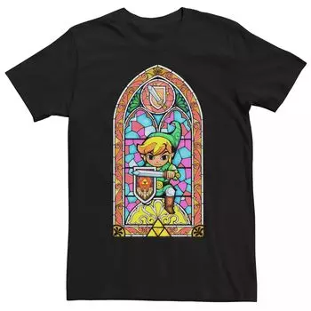 Мужская футболка из витражного стекла Nintendo Legend Of Zelda Link Licensed Character