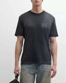 Мужская футболка из выцветшего джерси с дробовиком Amiri, цвет Faded Black