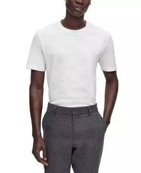 Мужская футболка из жаккардовой ткани с монограммами Hugo Boss