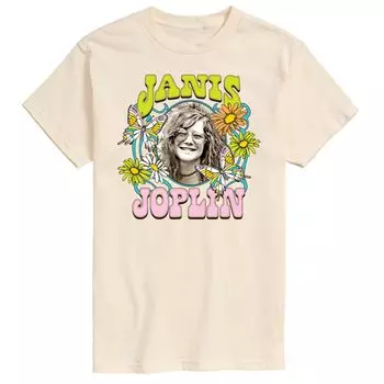 Мужская футболка Janis Joplin с бабочками и цветами Licensed Character