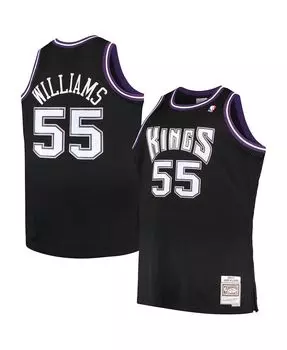 Мужская футболка jason williams black sacramento kings big and tall 2000-01 hardwood classics swingman jersey Mitchell &amp; Ness, черный