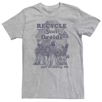 Мужская футболка Jawas Recycle Your Droids Save The Galaxy с изображением портрета Star Wars