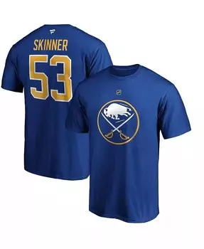 Мужская футболка Jeff Skinner Royal Buffalo Sabers с аутентичным именем и номером Stack Fanatics, синий