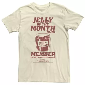 Мужская футболка Jelly Of The Month с изображением рождественских каникул National Lampoon's Licensed Character, цвет Natural