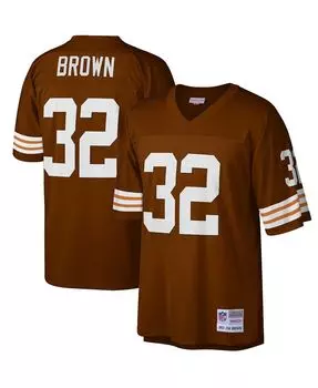 Мужская футболка jim brown brown cleveland browns big and tall 1963 года, копия джерси для пенсионеров Mitchell & Ness, коричневый