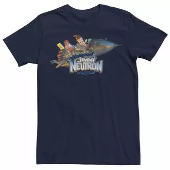 Мужская футболка Jimmy Neutron Carl & Jimmy Rocket Ride Licensed Character
