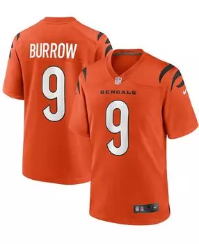 Мужская футболка joe burrow orange cincinnati bengals alternate game jersey Nike