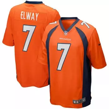 Мужская футболка John Elway Orange Denver Broncos Game Retired Player Nike