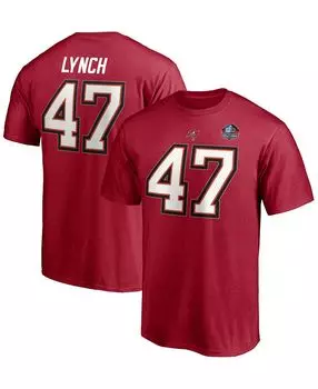 Мужская футболка john lynch red tampa bay buccaneers nfl hall of fame class of 2021 с именем и номером Fanatics, красный