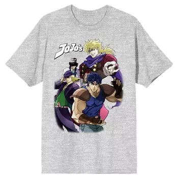 Мужская футболка Jojos Bizarre Adventures Licensed Character, серый