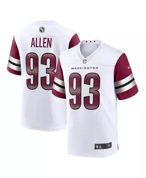 Мужская футболка jonathan allen white washington commanders game Nike, белый
