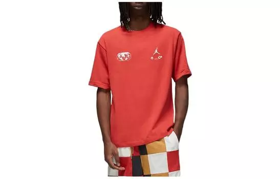 Мужская футболка Jordan, цвет Claystone Red/Chutney/Camellia