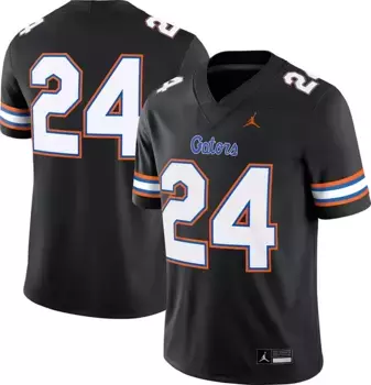Мужская футболка Jordan Florida Gators № 24, черная реплика Dri-FIT, альтернативная футбольная футболка