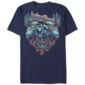 Мужская футболка Judas Priest с графическим рисунком Licensed Character, темно-синий