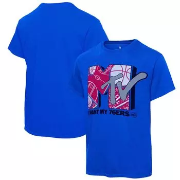 Мужская футболка Junk Food Royal Philadelphia 76ers NBA x MTV «Я хочу свою футболку»