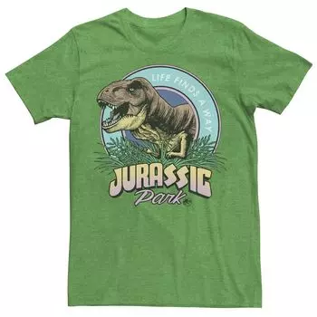 Мужская футболка Jurassic Park Life Finds A Way с ярким графическим рисунком Licensed Character